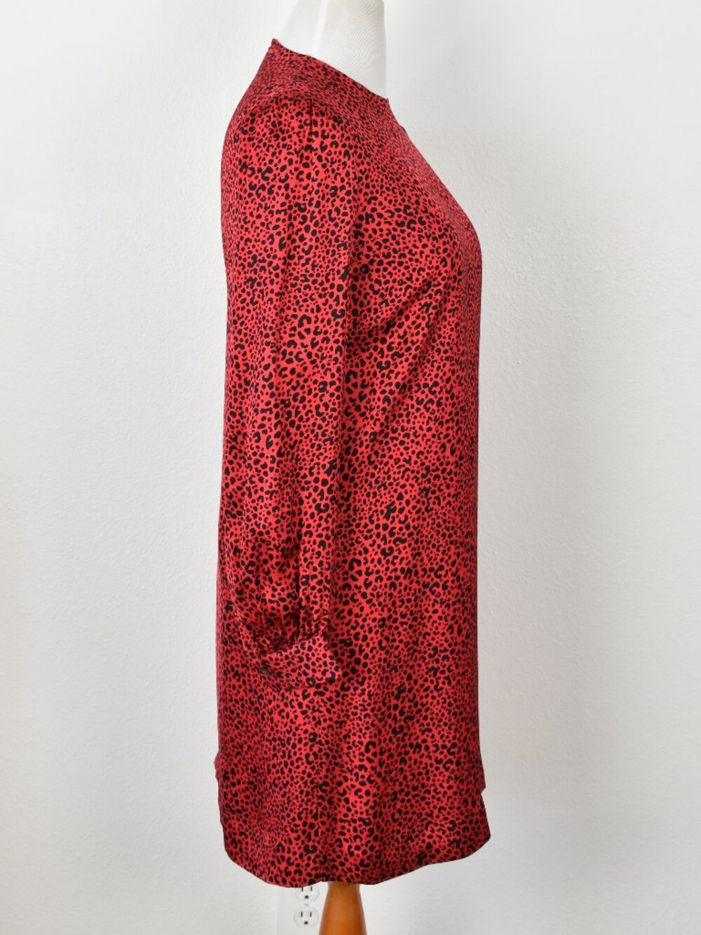 Brooks Brothers Animal Leopard Print Round Neck Shift Dress - 8 - Picture 8 of 9